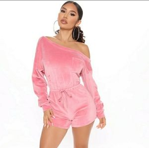Let's Be Friends Velour Romper